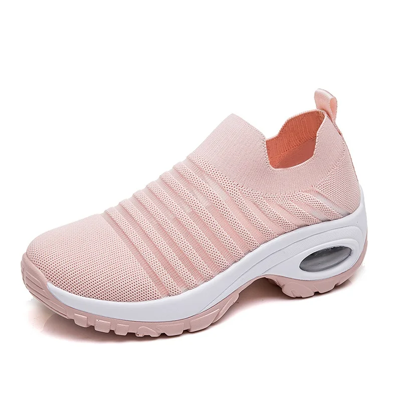 

PUPUDA Platform Sneakers Women Casual Shoes Wide 2019 Mesh Chunky Sneakers Breathable Slip-On Shoes Female Plus Size Summer