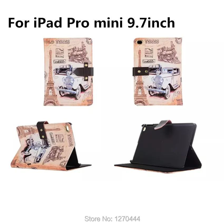 

Luxury Magnetic Cartoon retro Leather Cover For Apple iPad Pro 9.7 Stand Case For iPad ipad air 3 9.7 inch Tablet+Film+Pen+OTG