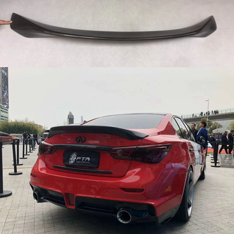 Задний спойлер на багажник Infiniti Q50 из углеродного волокна 2014 2015 2016 2017 2018|Спойлеры
