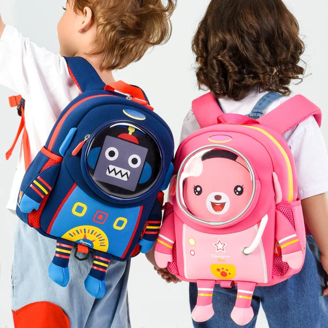 3D Space Robot Bear School Bags for Kids Boys Schoolbag Designer