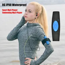 Askmeer 8 ГБ/8 г Водонепроницаемый Спорт Бег Mp3+ стерео гарнитура IPX8 музыкальный медиаплеер подводный плавание дайвинг с FM наушники