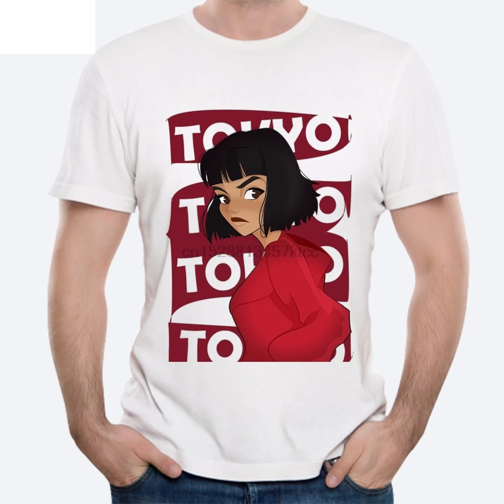 

La Casa De Papel T Shirt 100% Cotton Money Heist Tokyo Casa Homme Tee Shirt Round Collar Man T Shirt