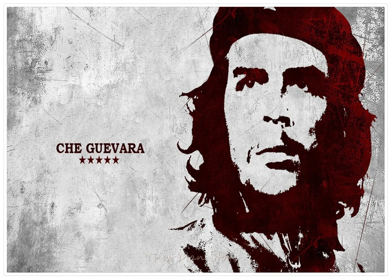 Куба солдат Че Гевара ностальгические плакаты декоративная живопись ядро белая крафт-бумага антикварная Наклейка на стену 42*30 см - Цвет: Фиолетовый