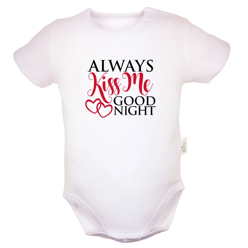 Арбуз Always Kiss Me Goode Night Love не трогает этого новорожденного ребенка боди костюм для малышей Onsies комбинезон хлопковая одежда - Цвет: YcBSW3115D