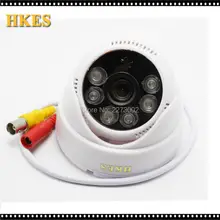 Indoor IR Dome Mini Analog Video Cam with white case 6IR LED Day/Night CCTV Camera 3.6MM