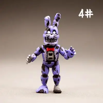 Горячие игрушки Аниме Фигурка пять ночей у Фредди фигурка медведя Fnaf ПВХ Модель Фредди игрушки для детей подарки на день рождения - Цвет: Черный