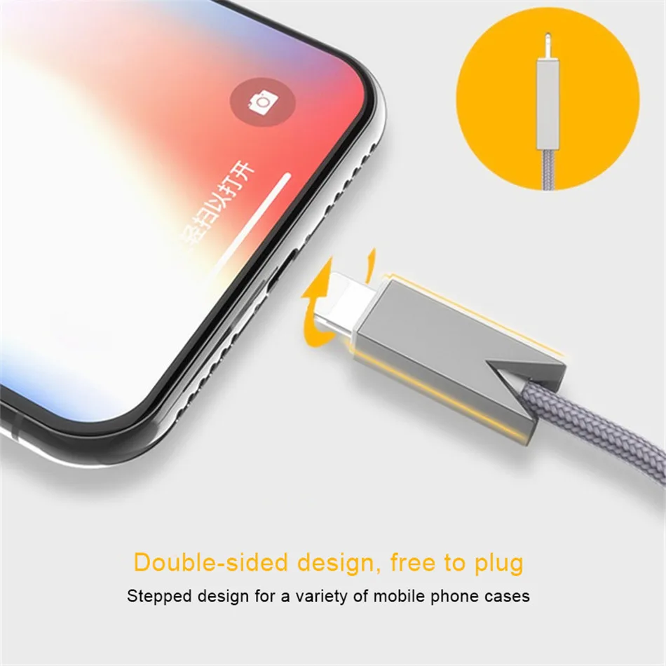 NOHON Fast Charging Cable Lighting Charge Cord For Apple iPhone X 8 7 6 6S Plus XS MAX iOS 9 10 11 Zinc Alloy Phone Charger Line (9)