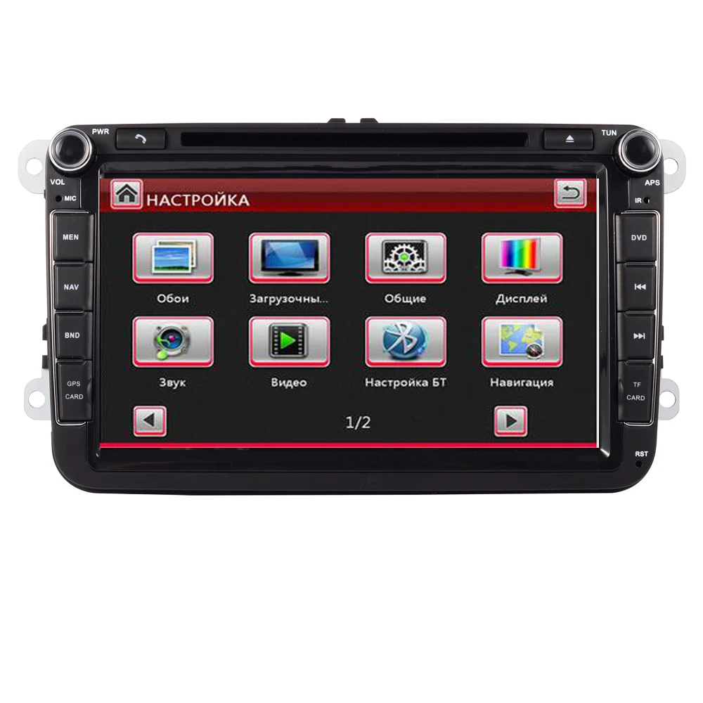 Sale 2 Din 8 Inch Car DVD Player For VW POLO PASSAT Golf Skoda Octavia SEAT LEON With 3G Radio GPS Navigation 1080P FM Free Camera 12