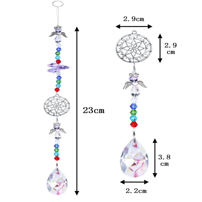 H& D Радуга изготовления ангел-хранитель Suncatcher чакра Висячие Хрустальные Окна солнце Catcher коллекционный Декор Рождественский подарок