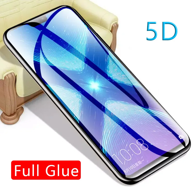 

5d full glue tempered glass on honor 8x 8c 8a 8 lite x a c protective glas screen protector phone safety tremp for huawei honer