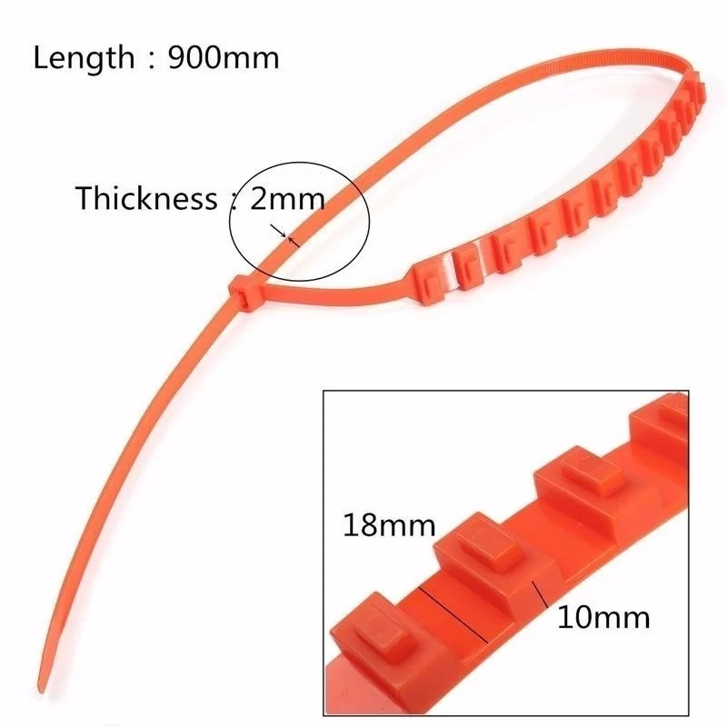 10 шт. автомобильные универсальные противоскользящие снежные цепи нейлон для автомобиля грузовик Снег Грязь бандаж колеса кабельные стяжки противоскользящие Autocross открытый