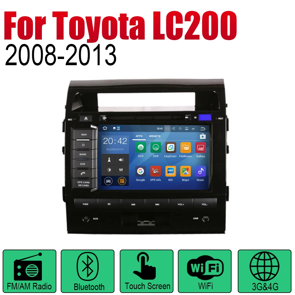 Cheap ZaiXi Android Car Radio Stereo GPS Navigation For Toyota Land Cruiser LC200 2008~2013 Bluetooth wifi 2din Car Radio Stereo 1