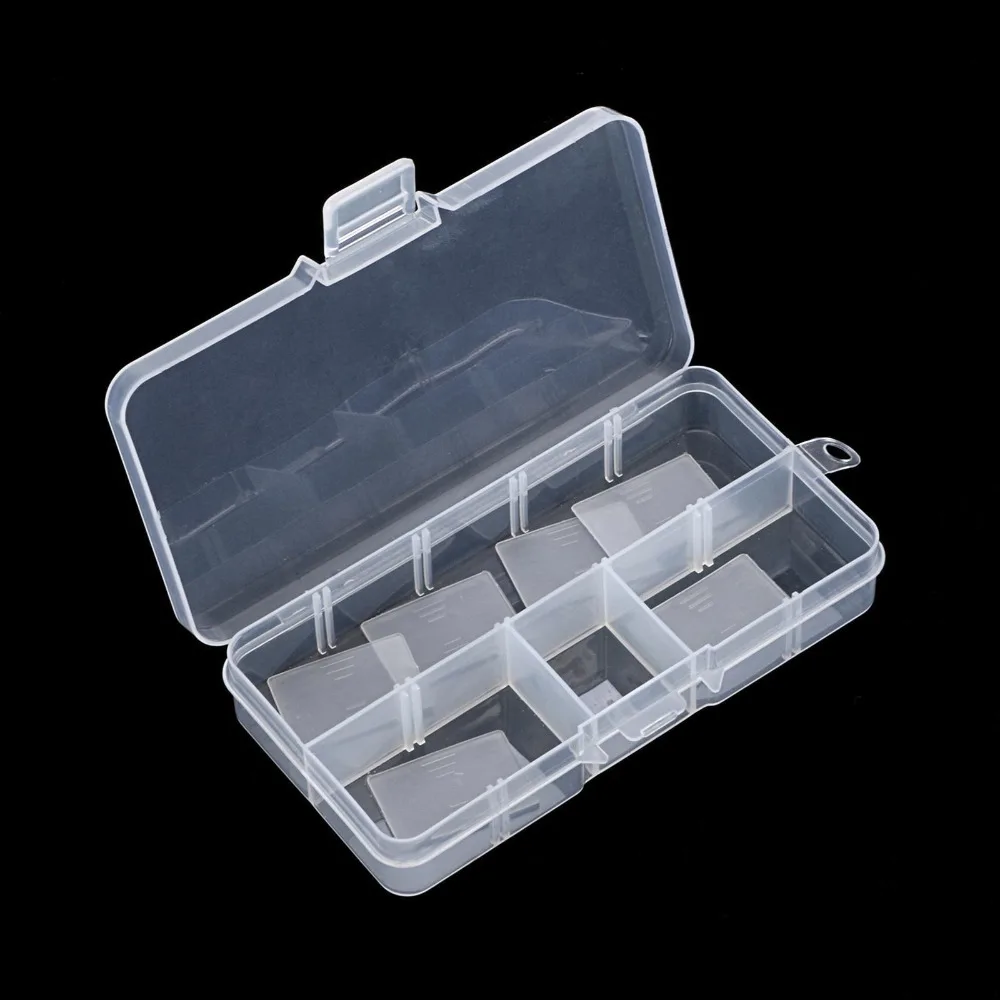 2 шт Съемный прозрачный пластиковый Разделенный чехол для хранения и дизайна