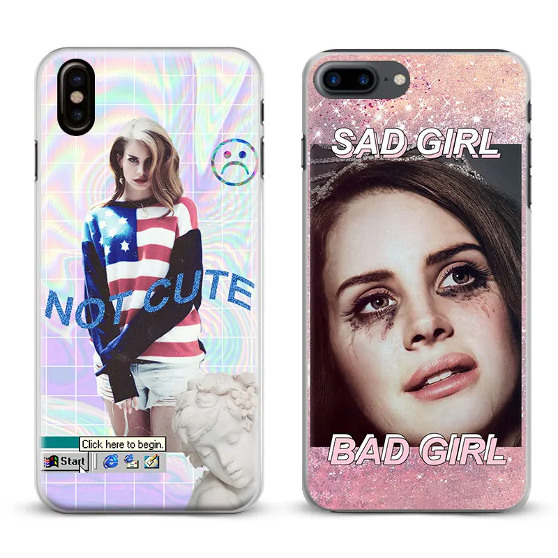

Lana Del Rey For iPhone X 8Plus 8 7Plus 7 6sPlus 6s 6Plus 6 5 5S SE 4S 4 Fashion Coque Mobile Phone Case Cover Shell Bags
