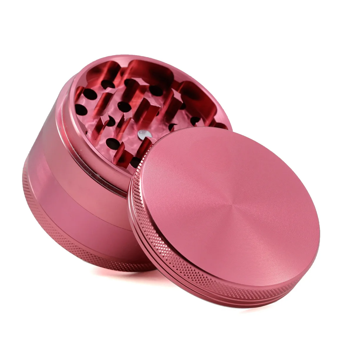 

High Quality 4 Parts 63MM Aluminum Alloy CNC Spice Mill Tobacco Herb Grinder for Smoker As Smoking Accessory Crusher wholesale