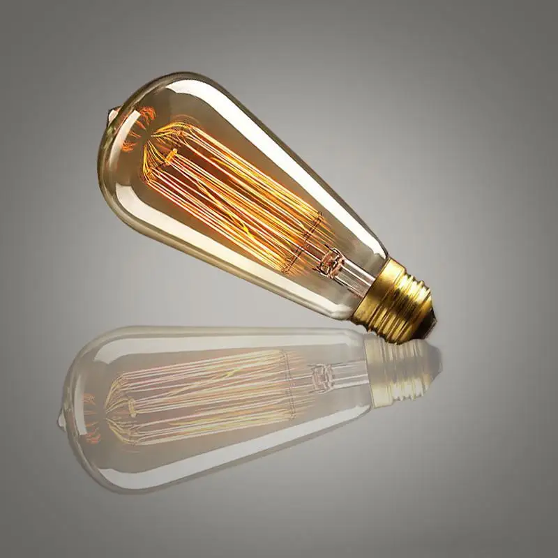 Litake 40W E27 220 240V Эдисона лампочки ретро желтый свет W накаливания лампы кофейного