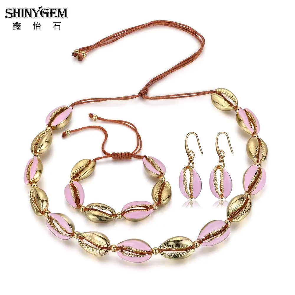 Женский комплект ювелирных изделий ShinyGem регулируемые ожерелья ручной