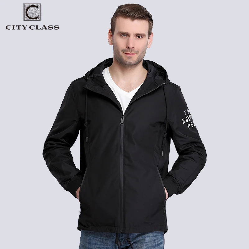 

City Class 2017 New Spring Summer Waterproof Windbreaker Mens Jackets And Coats Hooded Print Letters Printed Letters Trench 3789