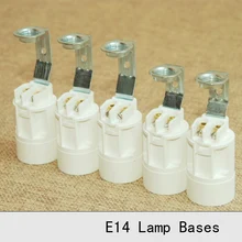 Цоколи для ламп E14 держатели для свечей белый подвесной светильник Эдисона с винтовыми колпачками Разъем DIY светильник аксессуары 12 шт