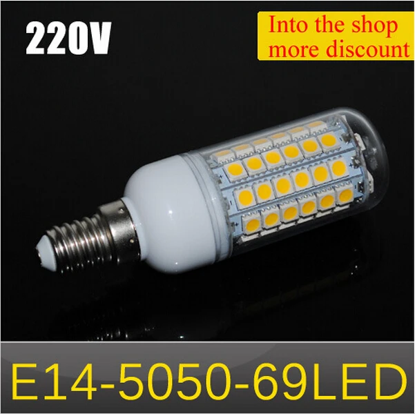 

NEW E27 E14 G9 5050 69LED Corn Bulb Light LED Lamp 200V-240V 360 degree white / warm white ( high brightness )