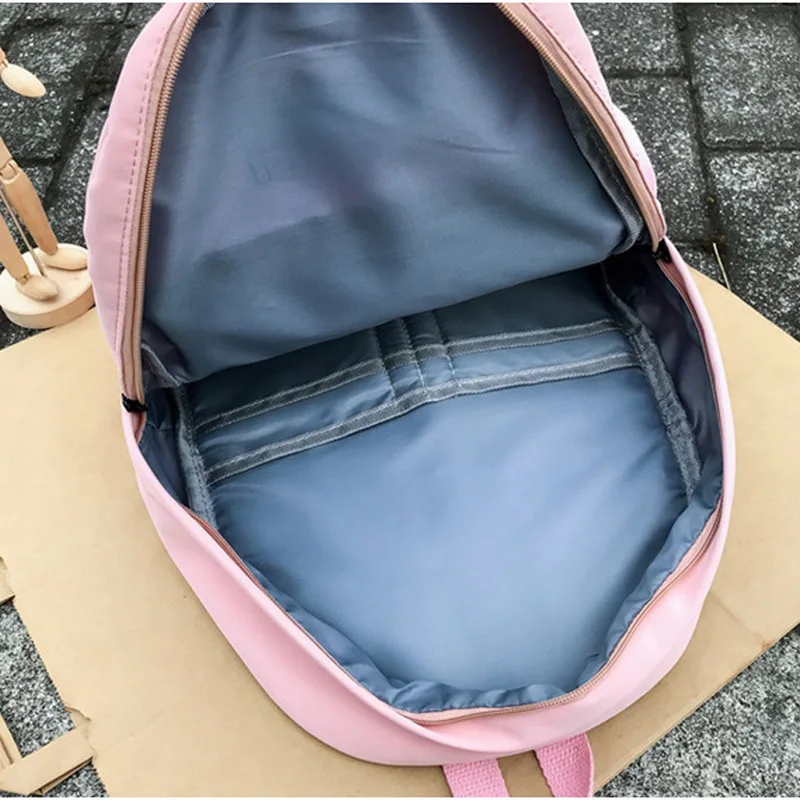 Школьный рюкзак для девочек-подростков, студенческий рюкзак, женская школьная сумка, большой подростковый рюкзак, молодежный рюкзак с высокой спинкой, розовый нейлон, новинка