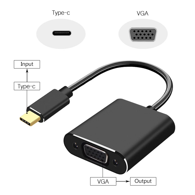 Переходник VGA Type C мама USB папа для Huawei Mate 10 Macbook компьютера кабель удлинитель