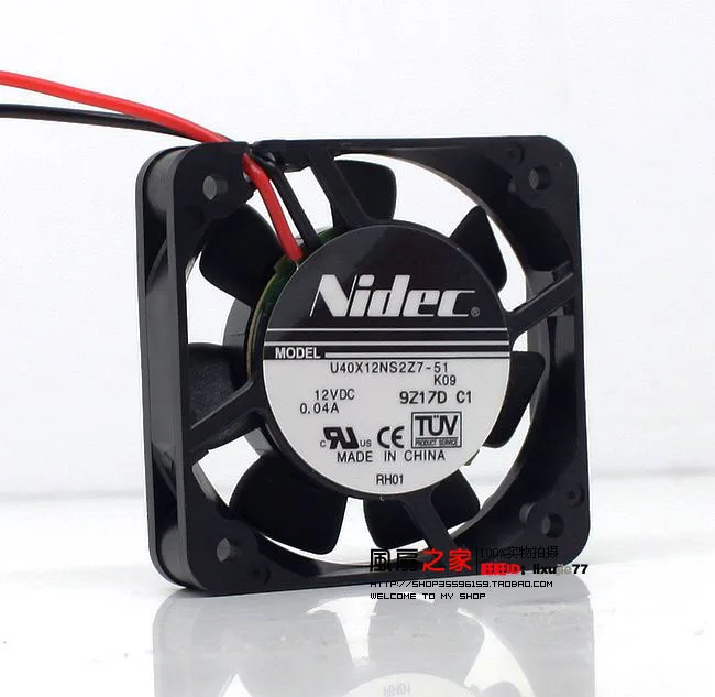 

NEW NIDEC 4cm silence 4010 NBR miniature micro bearing 14 decibel U40X12NSZ7-51 cooling fan