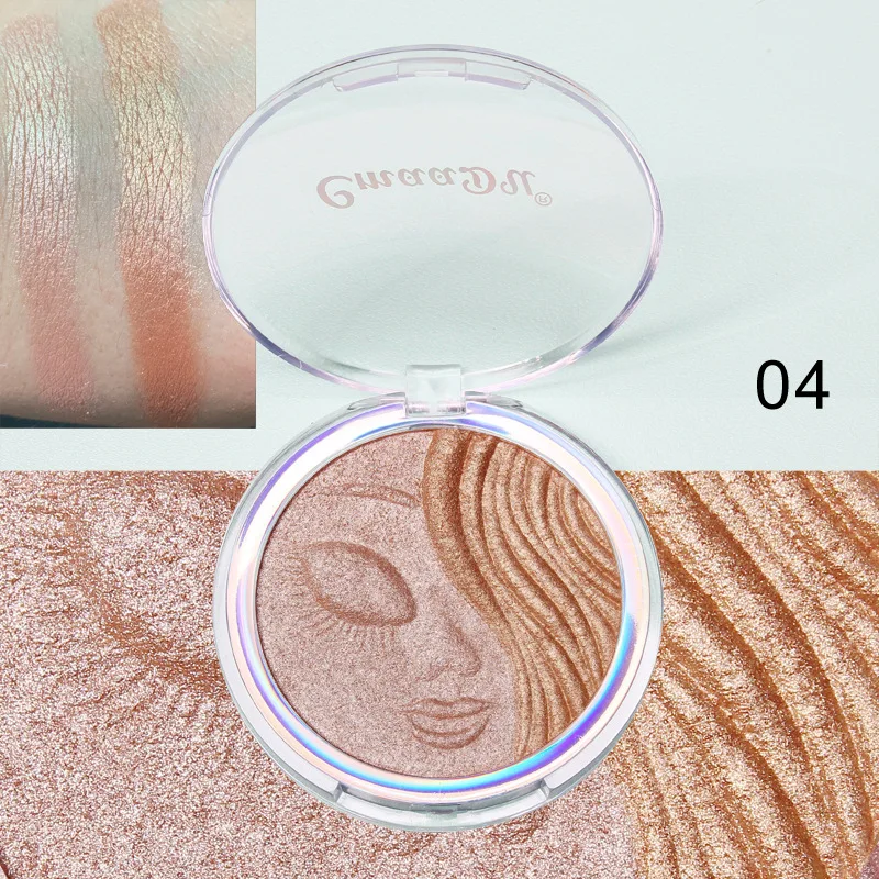 Baked Highlighter Makeup Shimmer Baking Powder Highlighter Palette Base Illuminator Highlight Face Contour Bronzer TSLM1