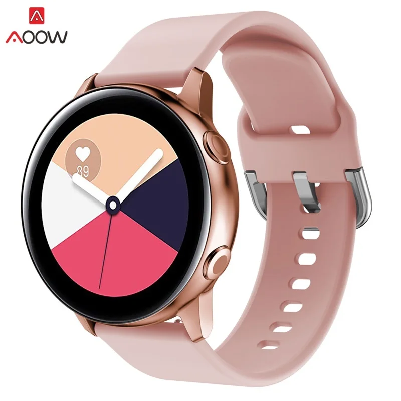 Силиконовый ремешок для samsung Шестерни S2 Huami Amazfit Спорт заменить часы ремешок для samsung Galaxy Watch Active Ремешки для наручных часов