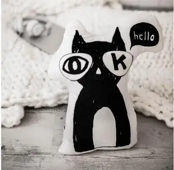

Nordic style cartoon cat/watermelon cushion pillow student plush throw pillow sofa back cushion indoor birthday gift