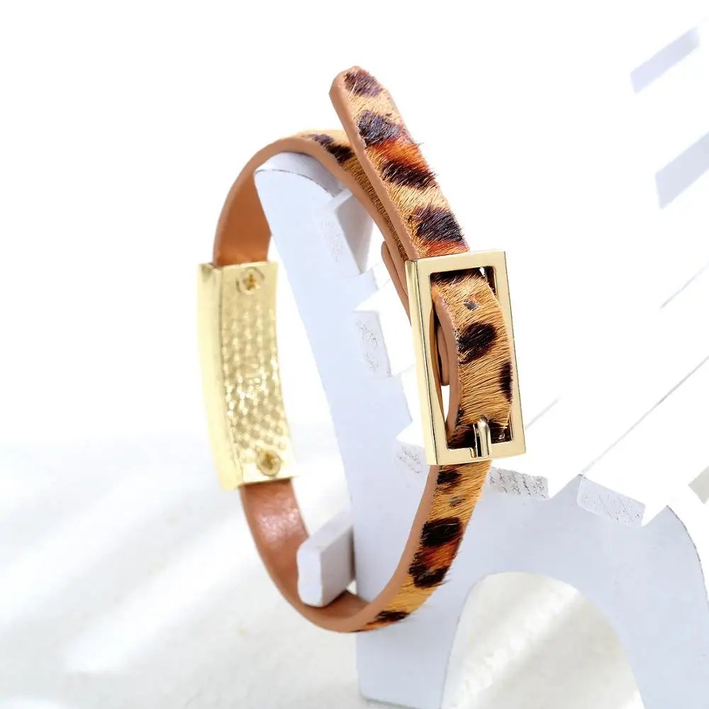 Лошадиный браслет из волос популярный Европейский и американский Леопардовый принт женские ювелирные изделия Благородный Модный женский браслет