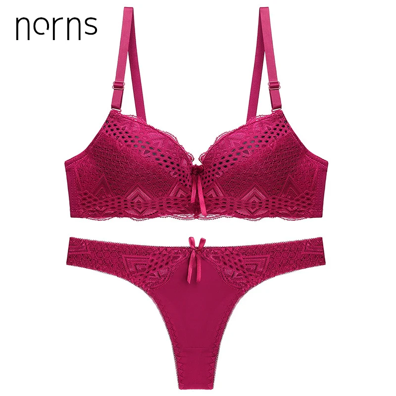 

Norns women sexy Thong plus size lingerie set push up porno lingerie femme bra and panty Bra Brief Sets underwear