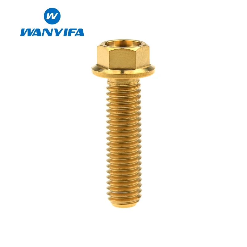M8x30 Gold Ваньифа Винт С Титановым болтом M8x15 20 25 30 35 40 45 50 55 60 65 мм Маленькая Фланцевая головка для велосипеда тормоз велосипед часть золото синий цвет - Цвет: M8x30 Gold