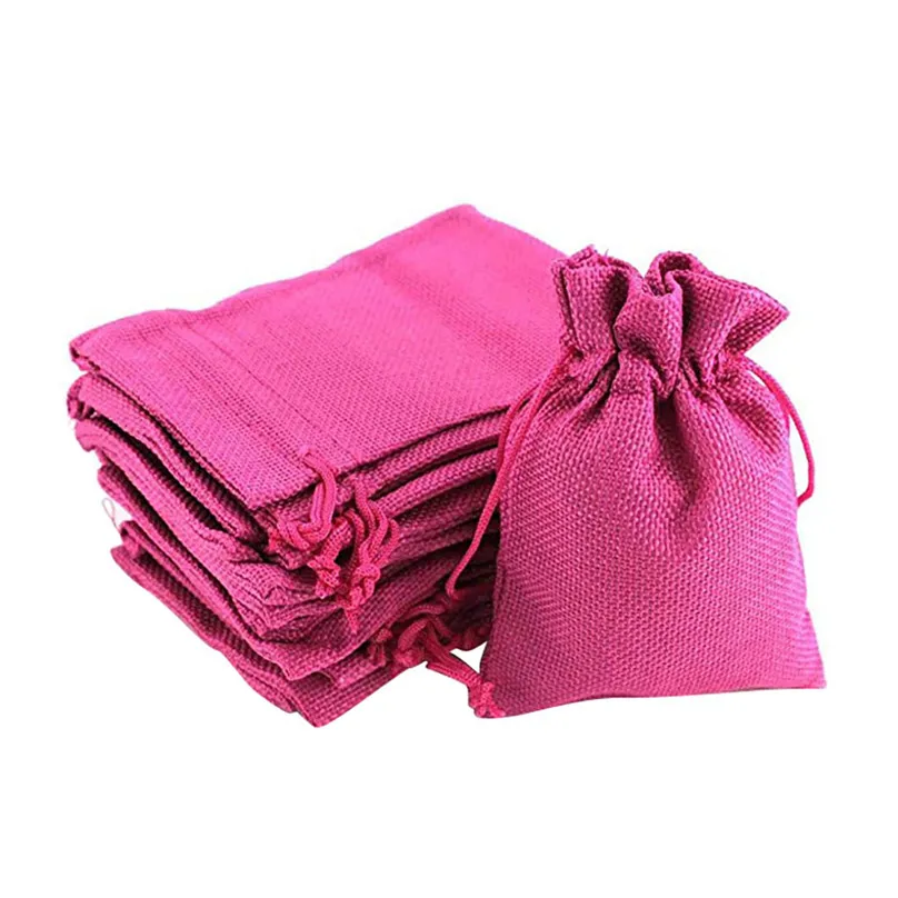 hot pink 50 шт подарочные мешочки из органзы для свадебной вечеринки любовь и ювелирные изделия упаковка Рождественский Подарочный пакет конфеты сумки& 4jj16 - Цвет: hot pink