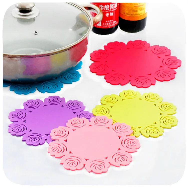 

Anti Heat Waterproof Bowl Silicone Mat Kitchen Table Placemats Rubber Mat Protective Mat Drying Dishes Dining Mat Cup Pad Holder