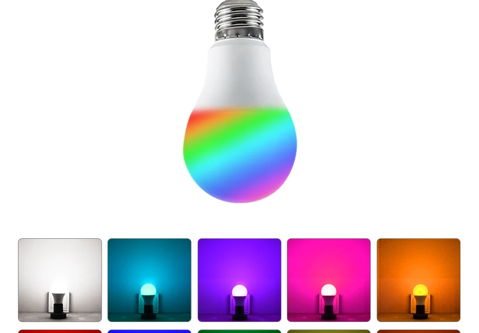 LED Night Lights E27 RGBW RGBWW AC 85-265V Dimmable Color Change Lamp -4