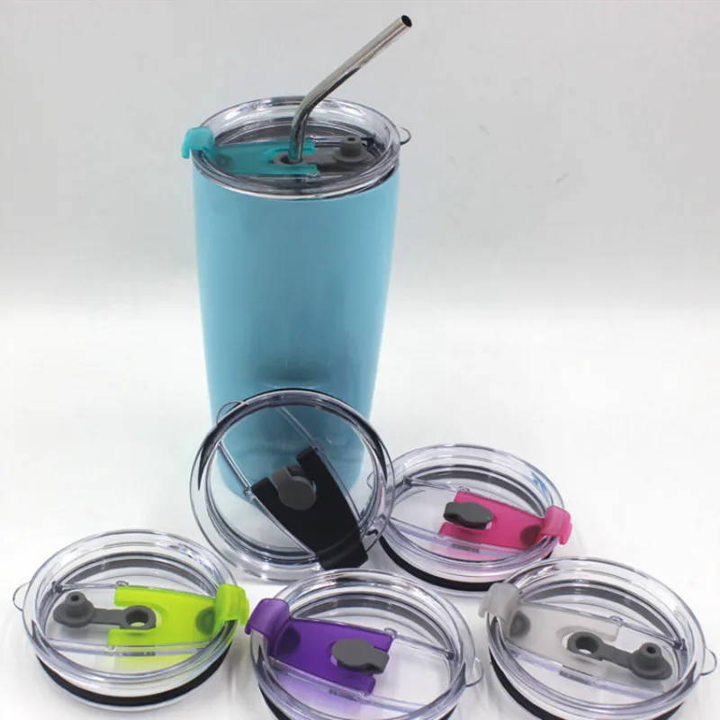 

20oz/30oz Cups Cap with Straw Hole Plastic Cup Lid Spill-proof Cup Cover Clear Splash-proof Leakproof lids