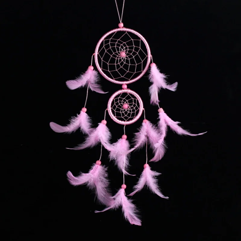 New Handicraft Originality Big Hot Brown New Style Feather Pendant Dream Catcher Dreamcatcher Wind Bells Gift - Цвет: P