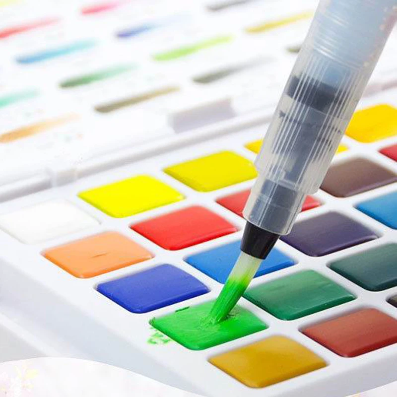 

3PC lot pigment carry art Painting Supplies Transparent Water color brush Pens