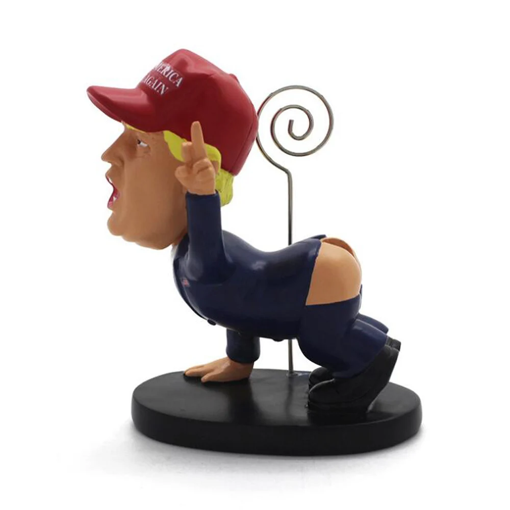 Fancy Gift Desk Decor Birthday Gift Creative President Dump A Trump Statue Pencil Pen Holder Donald Trump Gag Office Organizer