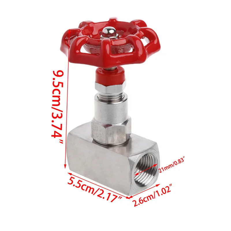 

1/2" DN15 Stainless Steel 304 High Pressure Needle Valve Female Thread J13W 160P W315
