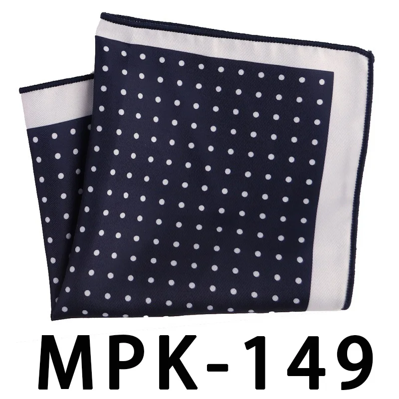 YISHLINE отличительный мужской носовой платок Карманный квадратный шелковый мужской горошек с принтом пейсли мужские нагрудные Платки для мужских костюмов аксессуары - Цвет: MPK-149
