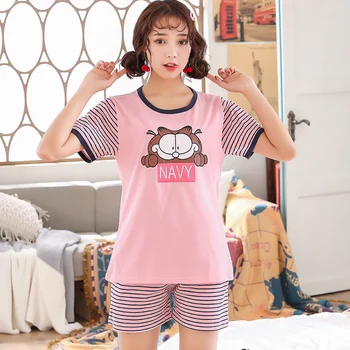 

Shirt Women Pyjamas Clothing 2019 Brand Famaily Tracksuit Short Sleeve Tops Shorts Set Female Pyjamas Sets Night Suit Sleepwear
