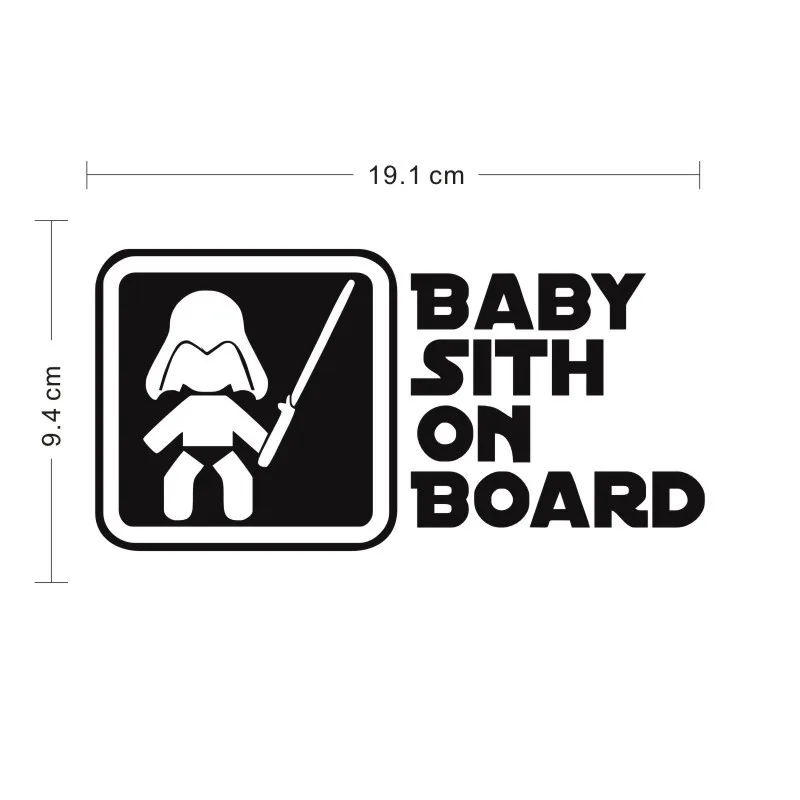 Cunymagos BABY SITH ON BOARD Star War автомобильный Стайлинг переводная виниловая машина
