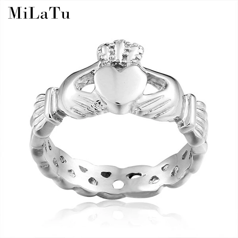 Irish Claddagh Rings For Women Hand Love Heart Crown Wedding Engagement Ring Best Friends Friendship Ring Alliance R186G