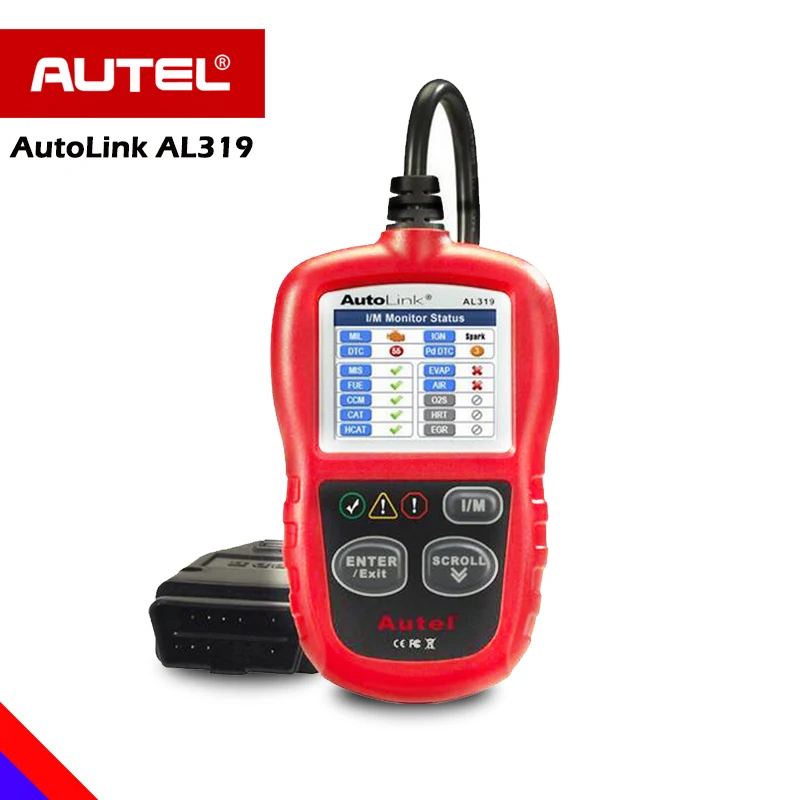 Autel AL319 OBD2 CAN Code Reader Auto Car Diagnostic Tool View Freeze Frame Data OBDII OBD 2 Scaner Automotive PK elm327 ML319 Autel AL319 OBD2 CAN Code Reader Auto Car Diagnostic Tool View Freeze Frame Data OBDII OBD 2 Scaner Automotive PK elm327 ML319