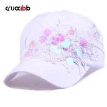 CRUOXIBB новая Брендовая женская бейсболка s Полный Шикарный цветок блестки имитация жемчуга бейсболка женская, Шапка Кепка с металлической буквой бейсбол