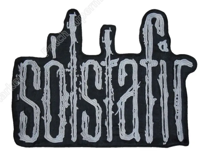 

12" SOLSTAFIR EMBROIDERED BACK PATCH MC Motorcycle Biker Vest leather Jacket Iron On APPLIQUE band Heavy Metal Rock Punk Badge