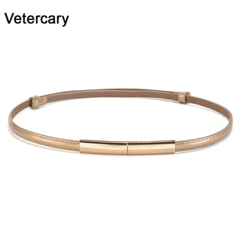 

New belts for women patent leather waistbands dress gold hook button fashion genuine ceinture femme skirt thin cummerbunds lady