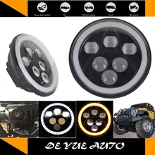 80 Вт светодио дный светодиодный рабочий свет " круглый для грузовика, ofroad светодио дный светодиодный головной свет emark Сертифицированный 7 дюймов, привод света для jeep, ATV, внедорожник